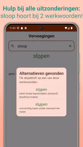 Nederlandse Werkwoorden screenshot