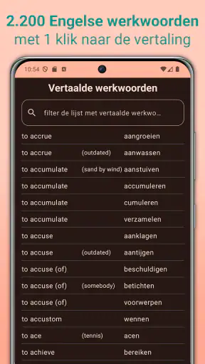 Nederlandse Werkwoorden screenshot