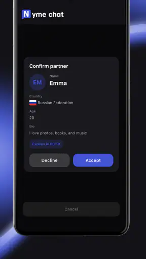 Nyme Chat: Stem & Tekst screenshot
