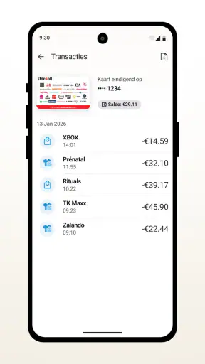 One4all cadeaukaarten screenshot