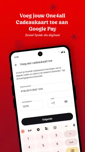 One4all cadeaukaarten screenshot