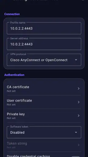 OpenConnect screenshot