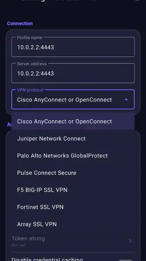 OpenConnect screenshot