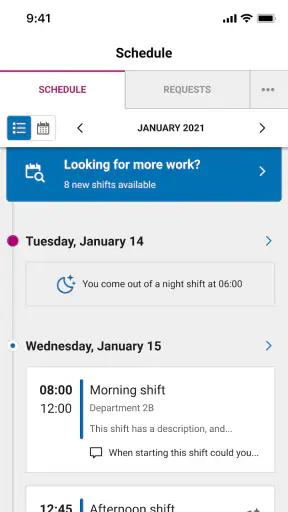 ORTEC Employee Self Service 7 screenshot