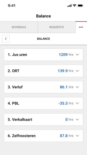 ORTEC Employee Self Service 7 screenshot