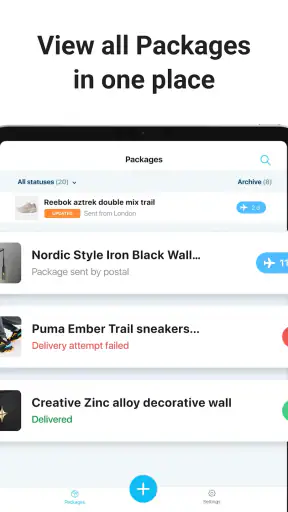 Pakketten Tracker－pkge Mobiel screenshot