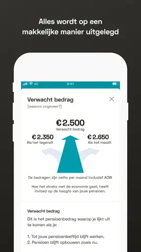 Pensioenchecker screenshot