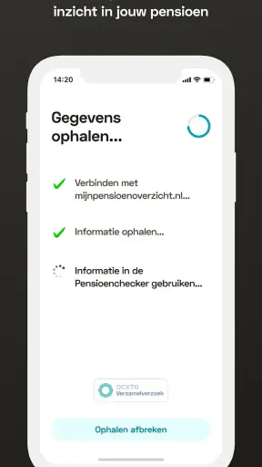 Pensioenchecker screenshot