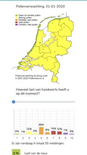 Pollennieuws screenshot