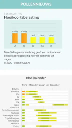 Pollennieuws screenshot