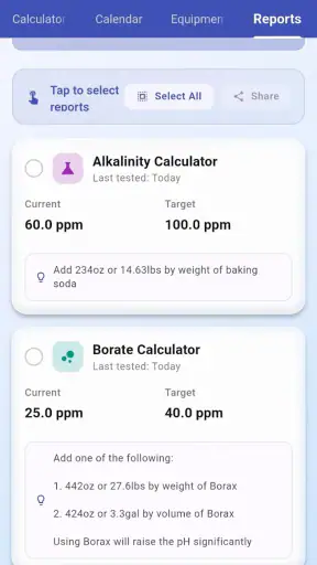 Pool Chemical Calculator screenshot