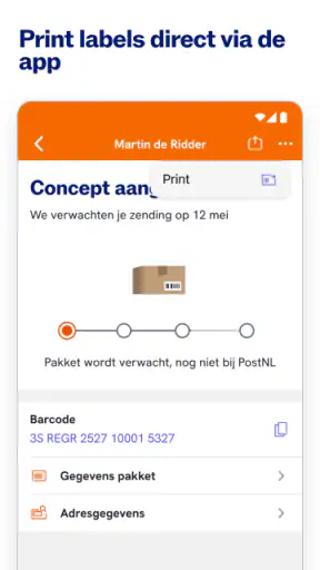 PostNL Zakelijk screenshot