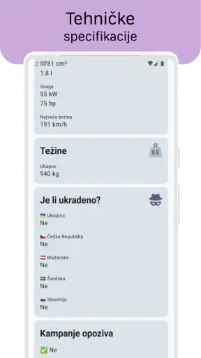 Provjera Vozila screenshot