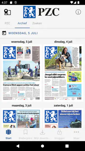 PZC - Digitale krant screenshot