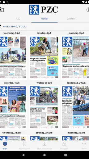 PZC - Digitale krant screenshot