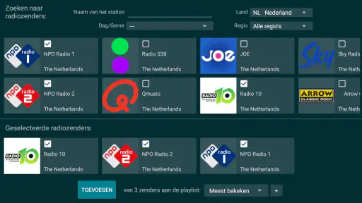 Radio op TV screenshot
