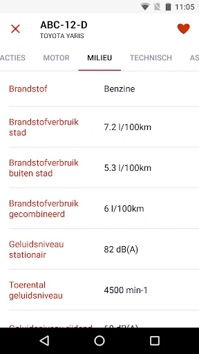 RDW Voertuig screenshot
