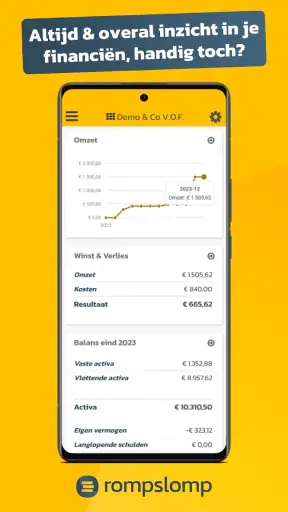 Rompslomp boekhouden & factuur screenshot