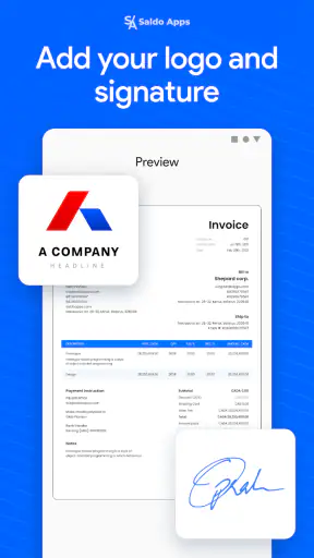 Saldo: Bill & Invoice Maker screenshot