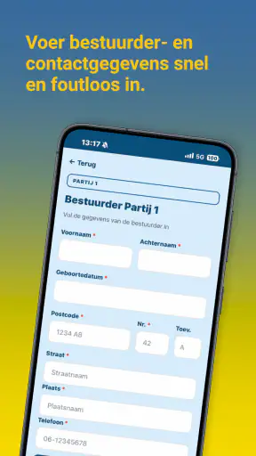 Schadeformulier App screenshot