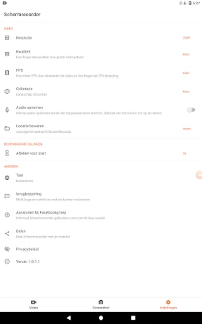 Scherm Opnemen - XRecorder screenshot