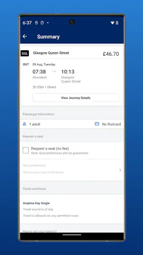 ScotRail Train Times & Tickets screenshot