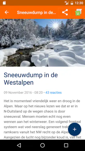 Sneeuwhoogte.nl screenshot