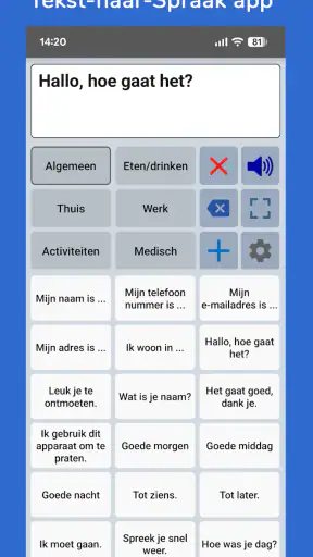 Spraak Assistent AAC screenshot