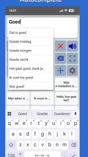 Spraak Assistent AAC screenshot