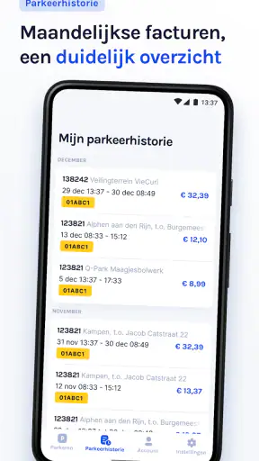 Stadsparkeren - Parkeer app screenshot