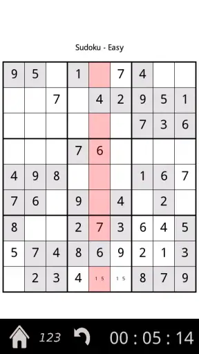 Sudoku screenshot