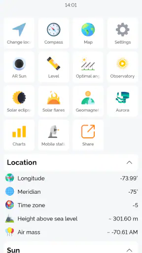 Sungres (Solar Tracker) screenshot