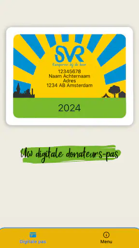 SVR-Donateurspas screenshot