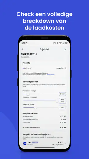 Tap Electric: Laadpaal App screenshot