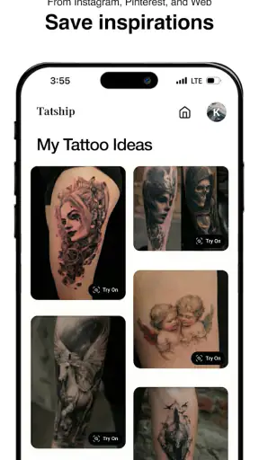 Tatship: Tattoo Planner Maker screenshot