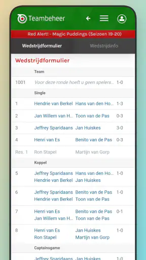 Teambeheer Darts screenshot
