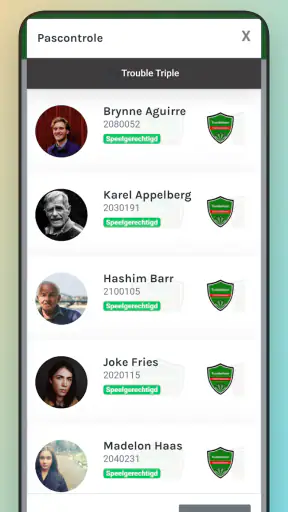 Teambeheer Darts screenshot