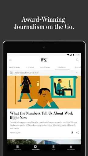 The Wall Street Journal. News screenshot
