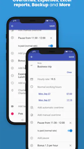 Timesheet salarisoverzicht screenshot