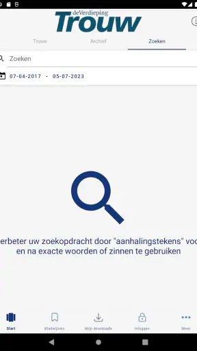 Trouw digitale krant screenshot