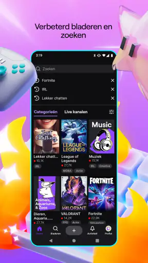 Twitch: Live streaming screenshot