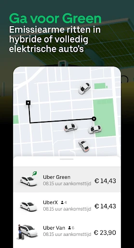 Uber - Vraag een rit aan screenshot