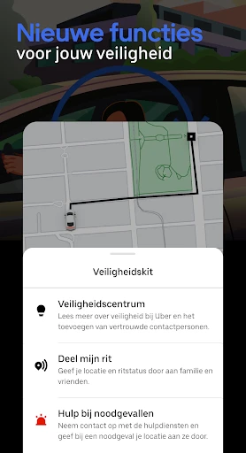 Uber - Vraag een rit aan screenshot