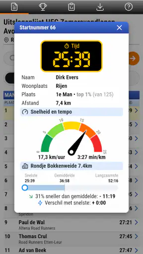 Uitslagen.nl screenshot