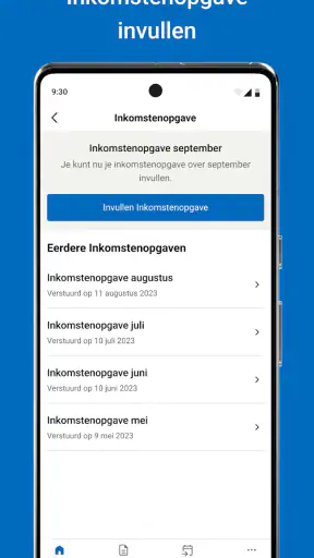 UWV-app screenshot