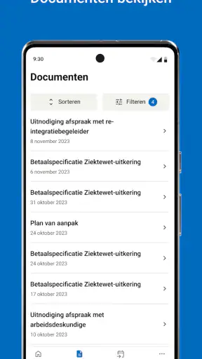 UWV-app screenshot