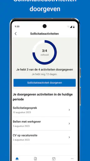 UWV-app screenshot