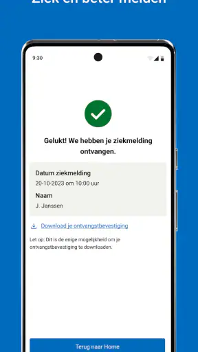 UWV-app screenshot
