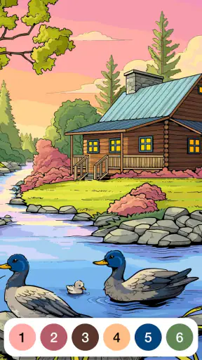Verf op nummer kleurspellen screenshot