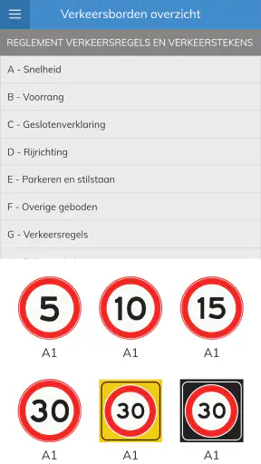 Verkeersborden screenshot